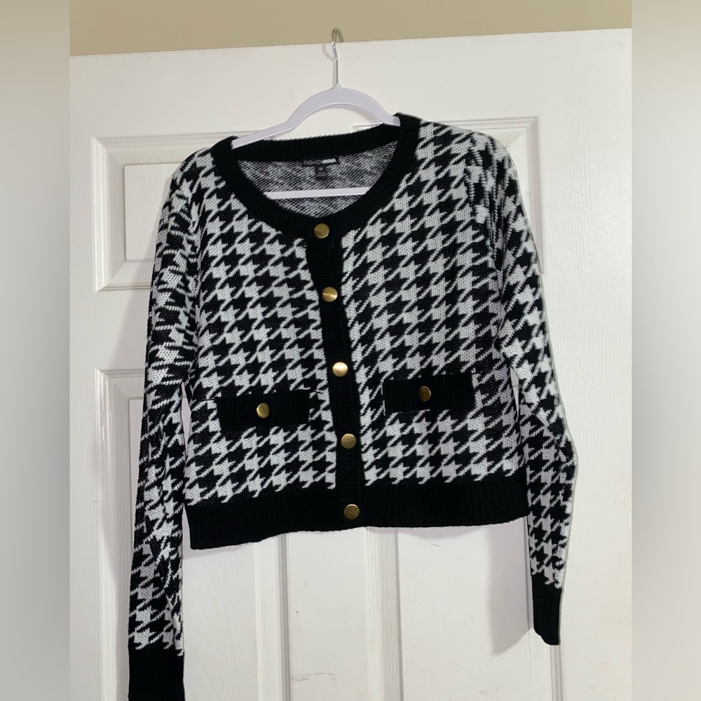 COPY - Fashion Nova Houndstooth Cardigan